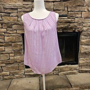 Worthington Lavender Pinstripe Blouse